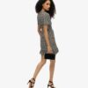 Kurzärmeliges Mini-Wickelkleid mit Print
