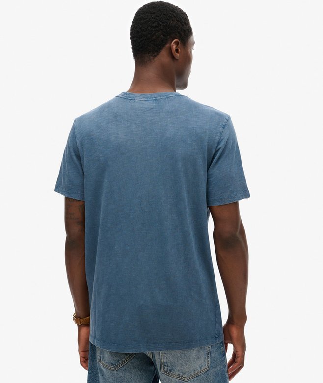 Kurzärmeliges Slub-T-Shirt mit Rundhalsausschnitt Kurzärmeliges Slub-T-Shirt mit Rundhalsausschnitt