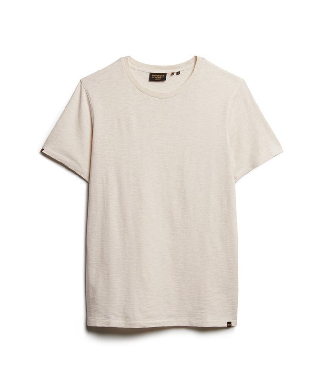 Kurzärmeliges Slub-T-Shirt mit Rundhalsausschnitt Kurzärmeliges Slub-T-Shirt mit Rundhalsausschnitt