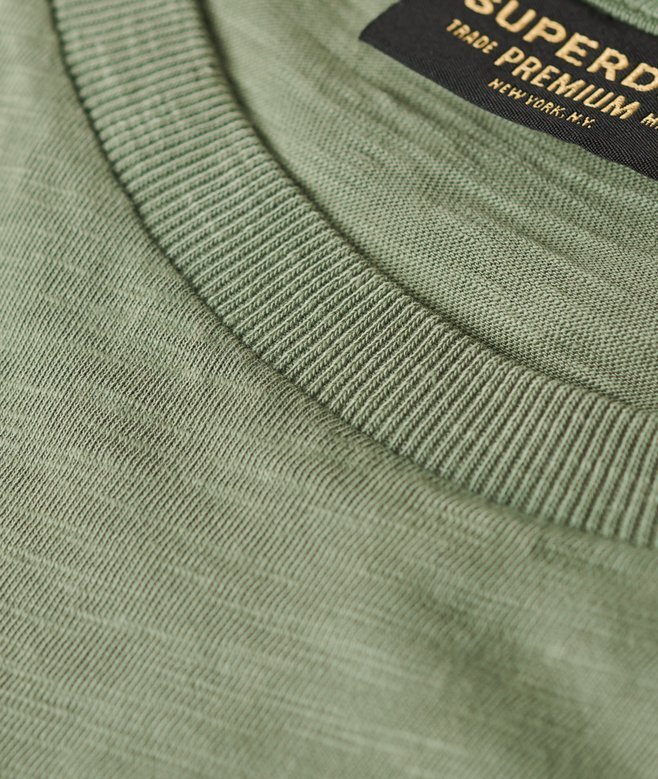 Kurzärmeliges Slub-T-Shirt mit Rundhalsausschnitt Kurzärmeliges Slub-T-Shirt mit Rundhalsausschnitt