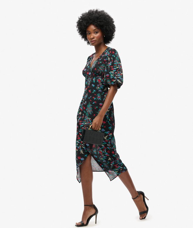 Kurzärmeliges, transparentes Midikleid Kurzärmeliges, transparentes Midikleid