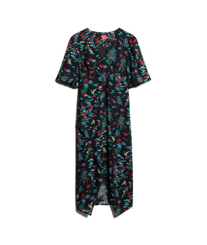 Kurzärmeliges, transparentes Midikleid Kurzärmeliges, transparentes Midikleid