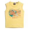 La Vintage Logo Graphic Slim Vest Top