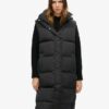 Lange Hooded Puffer-Weste Lange Hooded Puffer-Weste