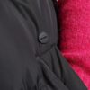 Lange, wattierte Hooded-Weste