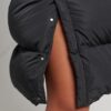 Lange, wattierte Hooded-Weste