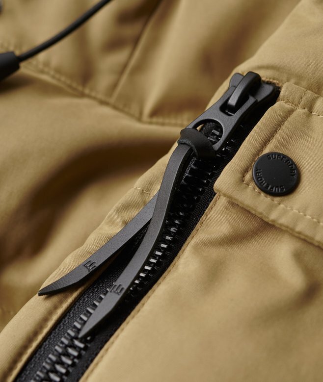 Langer Hooded Parka aus Kunstfell Langer Hooded Parka aus Kunstfell