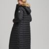 Langer, leicht gefütterter Puffer-Mantel mit Hooded-Kapuze aus Kunstfell Langer, leicht gefütterter Puffer-Mantel mit Hooded-Kapuze aus Kunstfell