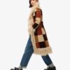 Langer Patchwork-Afghan-Mantel Langer Patchwork-Afghan-Mantel
