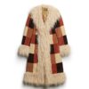 Langer Patchwork-Afghan-Mantel Langer Patchwork-Afghan-Mantel