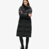 Langer Puffer-Mantel mit Kapuze Langer Puffer-Mantel mit Kapuze