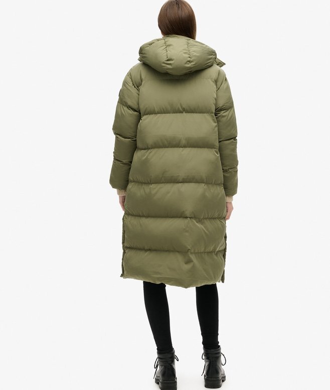 Langer Puffer-Mantel mit Kapuze Langer Puffer-Mantel mit Kapuze