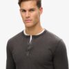 Langärmliges Jersey-Henley-Oberteil