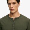 Langärmliges Jersey-Henley-Oberteil