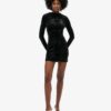 Langärmliges Minikleid aus Samt