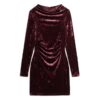 Langärmliges Minikleid aus Samt