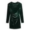 Langärmliges Minikleid aus Samt