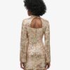 Langärmliges Minikleid mit Paillettenprint