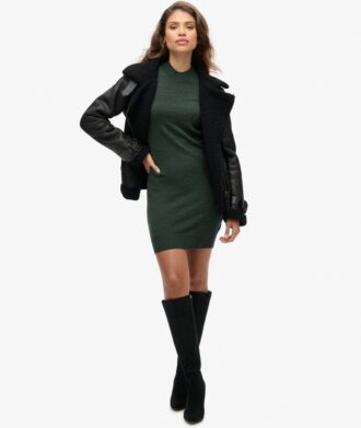 Langärmliges Strickkleid aus Merinowolle