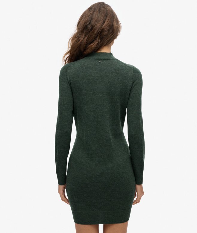 Langärmliges Strickkleid aus Merinowolle Langärmliges Strickkleid aus Merinowolle