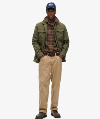 Leichte Jacke im Militär-M65-Stil mit Stickerei
