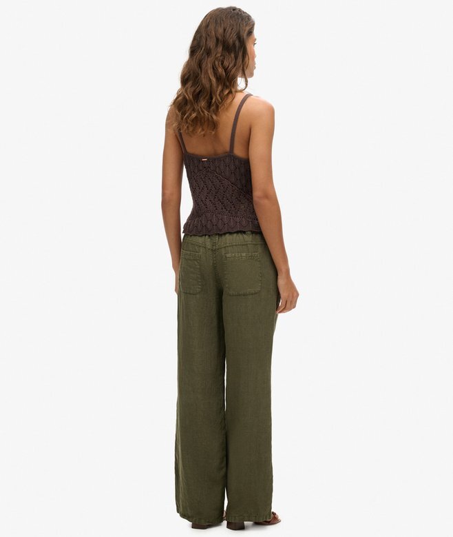 Leinenhose mit niedriger Leibhöhe Leinenhose mit niedriger Leibhöhe