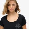 Lo-Fi Biker T-Shirt mit Rundhalsausschnitt