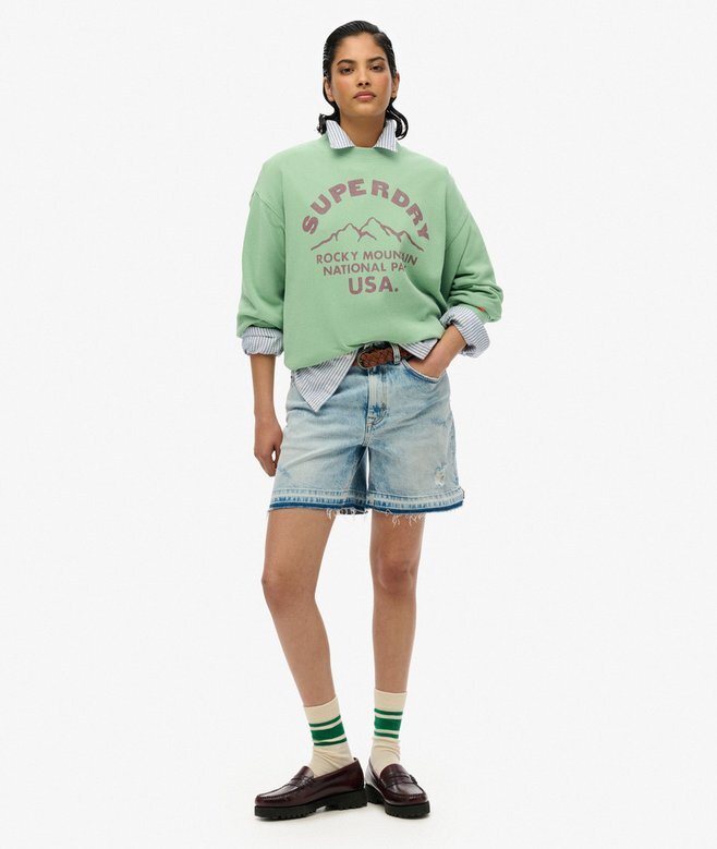 Lo-Fi Outdoor Mono Loose Crew Sweatshirt Lo-Fi Outdoor Mono Loose Crew Sweatshirt
