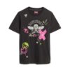 Lo-Fi-Punk-Poster-T-Shirt in lockerer Passform