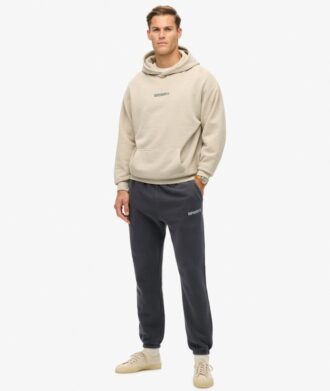 Locker sitzender Kapuzenpullover mit Micro-Logo-Grafik Locker sitzender Kapuzenpullover mit Micro-Logo-Grafik