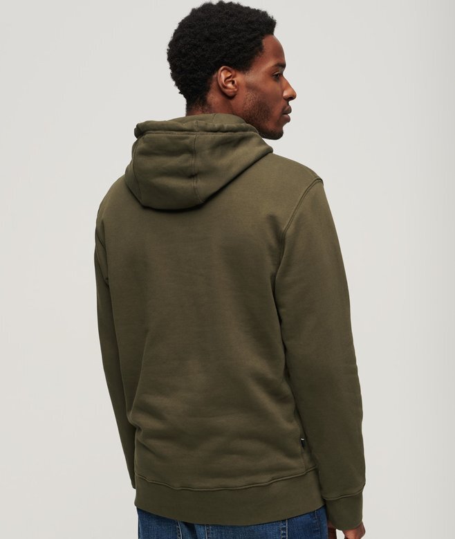 Locker sitzender Kapuzenpullover mit Micro-Logo-Grafik Locker sitzender Kapuzenpullover mit Micro-Logo-Grafik