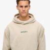 Locker sitzender Kapuzenpullover mit Micro-Logo-Grafik