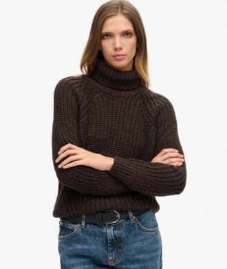 Locker sitzender Rollkragenpullover aus Strickmode