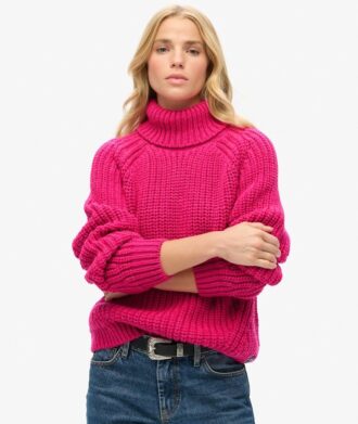 Locker sitzender Rollkragenpullover aus Strickmode