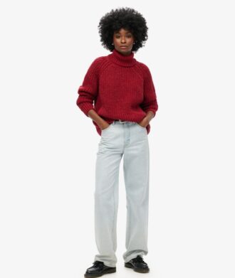Locker sitzender Rollkragenpullover aus Strickmode