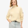Locker sitzender Rollkragenpullover mit Zopfmuster Locker sitzender Rollkragenpullover mit Zopfmuster