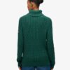 Locker sitzender Rollkragenpullover mit Zopfmuster Locker sitzender Rollkragenpullover mit Zopfmuster