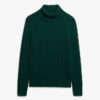 Locker sitzender Rollkragenpullover mit Zopfmuster Locker sitzender Rollkragenpullover mit Zopfmuster