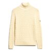 Locker sitzender Rollkragenpullover mit Zopfmuster Locker sitzender Rollkragenpullover mit Zopfmuster