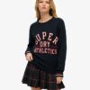 Locker sitzender Strickpullover mit Grafikprint