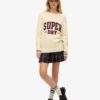 Locker sitzender Strickpullover mit Grafikprint