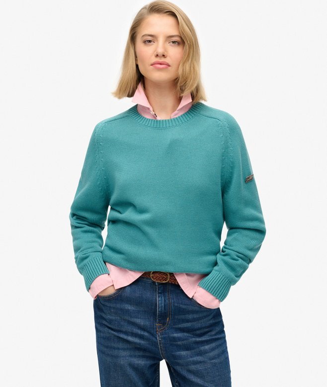 Locker sitzender Strickpullover mit Rundhalsausschnitt Locker sitzender Strickpullover mit Rundhalsausschnitt