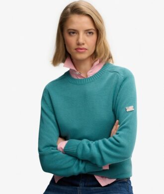 Locker sitzender Strickpullover mit Rundhalsausschnitt