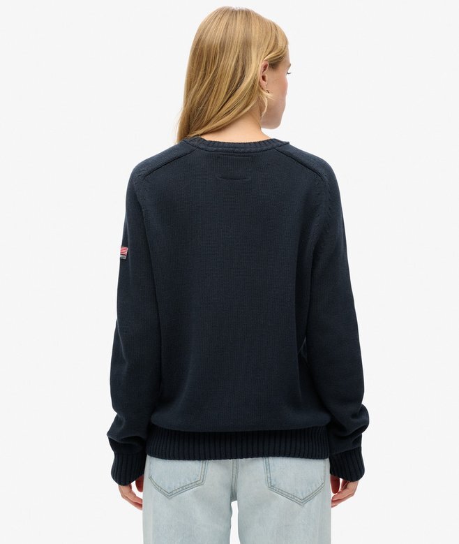 Locker sitzender Strickpullover mit Rundhalsausschnitt Locker sitzender Strickpullover mit Rundhalsausschnitt