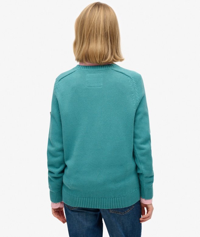 Locker sitzender Strickpullover mit Rundhalsausschnitt Locker sitzender Strickpullover mit Rundhalsausschnitt