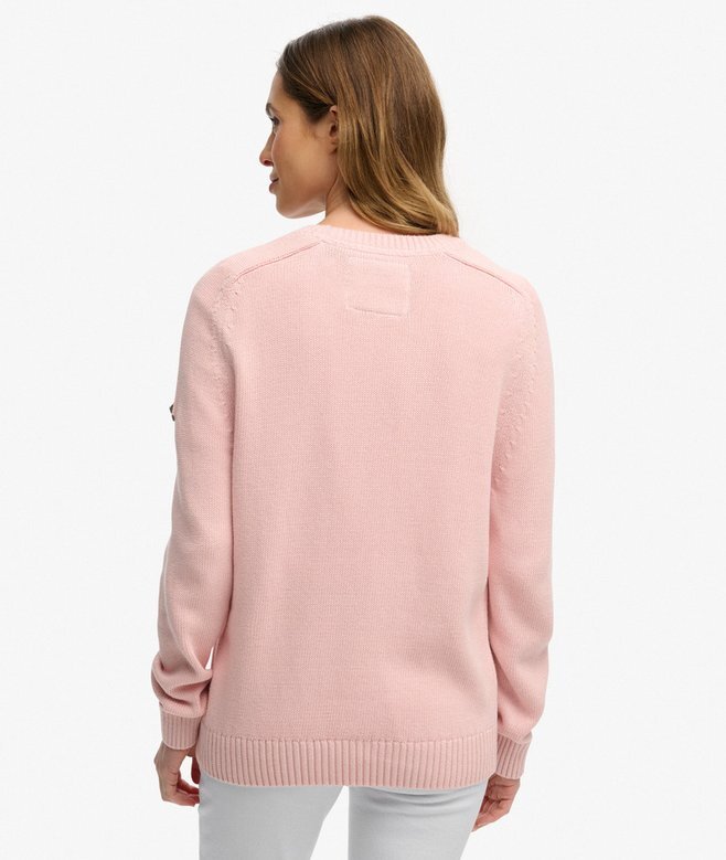 Locker sitzender Strickpullover mit Rundhalsausschnitt Locker sitzender Strickpullover mit Rundhalsausschnitt