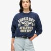 Lockeres Sweatshirt mit College-Schriftzug