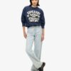 Lockeres Sweatshirt mit College-Schriftzug