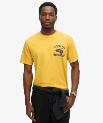 Lockeres T-Shirt mit Biker-Grafik