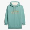 Luxe Metallic Logo Hooded Kleid Luxe Metallic Logo Hooded Kleid